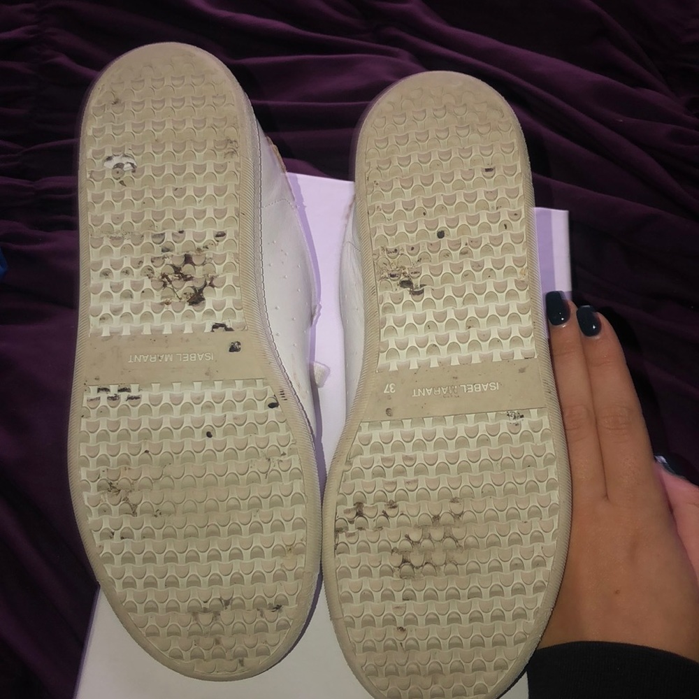 🔥White Isabel Marant🔥 Bryce Street Tag Sneakers - Picture 4 of 5